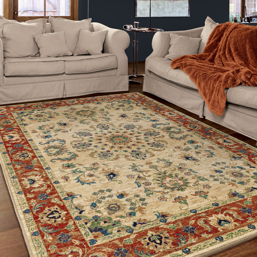 Orian Rugs Berkley Twisted Tradition Ivory Area Rug Room Scene Feature
