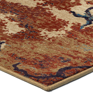 Orian Rugs Berkley Abstract Forrest Beige Area Rug Corner Shot