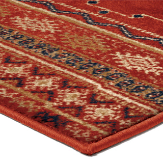 Orian Rugs Berkley Wild West Red Area Rug Corner Shot