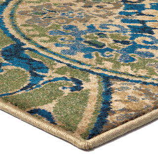 Orian Rugs Berkley Mariner Field Blue Area Rug Corner Shot