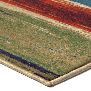 Orian Rugs Berkley Stretched Lines Multi Area Rug Corner Shot