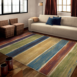 Orian Rugs Berkley Stretched Lines Multi Area Rug Room Scene Feature