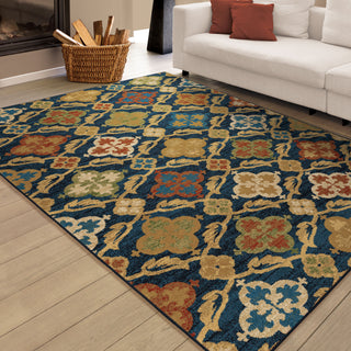 Orian Rugs Berkley Montorio Blue Area Rug Room Scene Feature