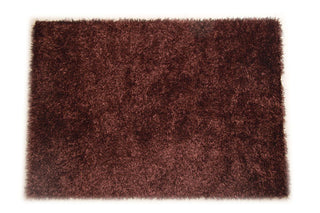 JazzyFloors Bella Solid Chocolate Brown Area Rug