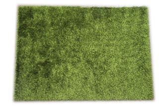 JazzyFloors Bella Solid Lime Green Area Rug