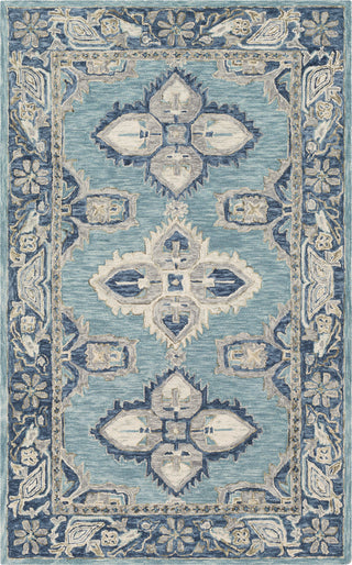 Surya Bonifate BFT-1000 Aqua Denim Cream Beige Olive Area Rug main image