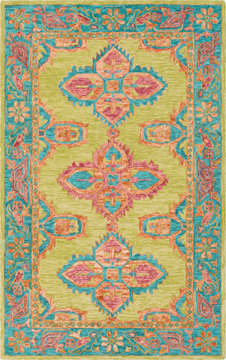 Surya Bonifate BFT-1001 Lime Teal Peach Burnt Orange Mustard Dark Coral Area Rug main image