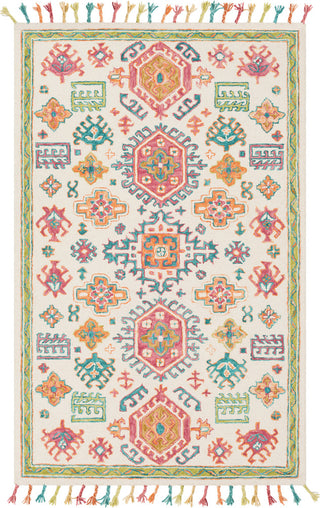 Surya Bonifate BFT-1003 Dark Coral Teal Cream Lime Bright Orange Area Rug main image