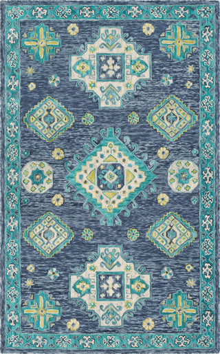 Surya Bonifate BFT-1006 Denim Navy Teal Lime Khaki Light Gray Area Rug main image