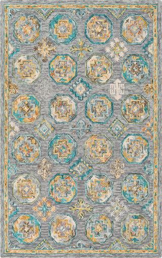 Surya Bonifate BFT-1008 Teal Charcoal Wheat Camel Dark Brown Area Rug main image