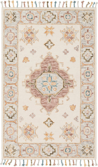 Surya Bonifate BFT-1009 Cream Ivory Medium Gray Camel Butter Olive Dark Green Teal Area Rug main image