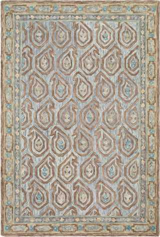 Surya Bonifate BFT-1012 Medium Gray Tan Dark Brown Teal Area Rug main image