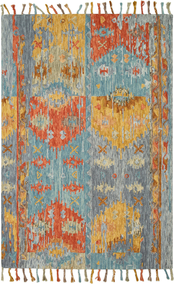 Surya Bonifate BFT-1018 Light Gray Medium Charcoal Mustard Camel Aqua Dark Green Cream Coral Rust Butter Olive Area Rug main image