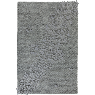 Surya Butterfly BFY-6803 Charcoal Area Rug by Candice Olson 5' x 8'