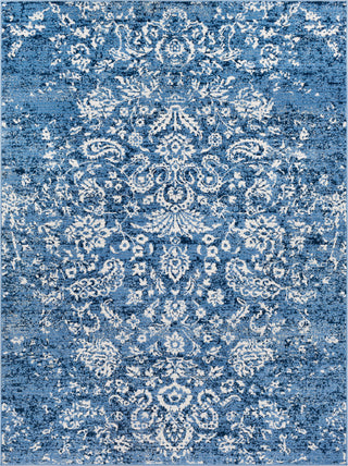 Surya Bahar BHR-2307 Bright Blue Navy Beige Taupe Area Rug Mirror main image