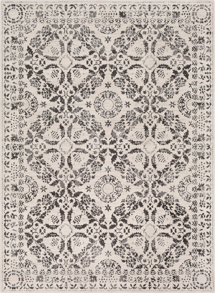 Surya Bahar BHR-2318 Medium Gray Charcoal Beige Taupe Area Rug Mirror main image