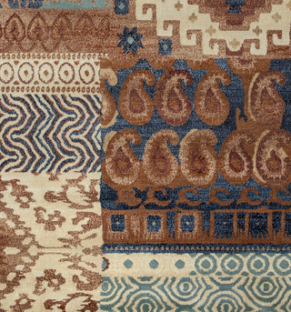 Rizzy Bennington BI4529 ivory/tan/brown Area Rug Detail Shot