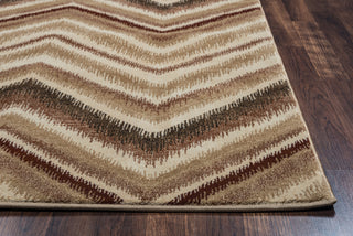 Rizzy Bennington BI4530 ivory/tan/brown Area Rug Edge Shot