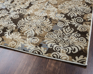 Rizzy Bennington BI4596 tan/brown Area Rug Corner Shot Feature