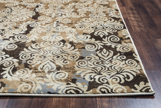 Rizzy Bennington BI4596 tan/brown Area Rug Edge Shot