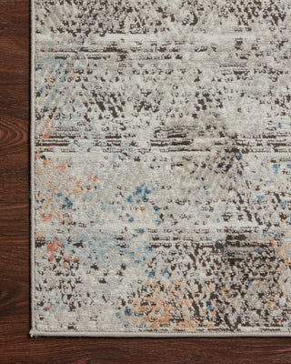 Loloi II Bianca BIA-04 Grey/Multi Area Rug Corner On Wood