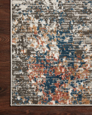 Loloi II Bianca BIA-06 Granite/Multi Area Rug Corner On Wood