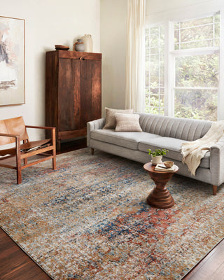 Loloi II Bianca BIA-09 Ocean/Spice Area Rug Lifestyle Image Feature