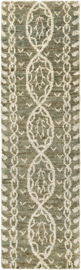 Surya Bjorn BJR-1002 Olive Area Rug by Jill Rosenwald 2'6'' X 8' Runner