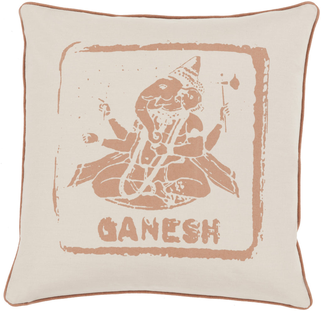 Surya Big Kid Blocks Ganesh BKB-002 Pillow by Mike Farrell 18 X 18 X 4 Poly filled