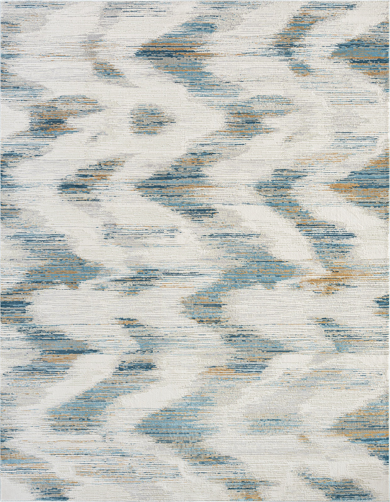 N Natori BLISS BL-117 Ikat Blue/Grey Area Rug main image