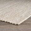 LR Resources Bleached Naturals Contemporary Jute Bleach / Ivory Area Rug Corner Image