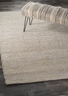 LR Resources Bleached Naturals Contemporary Jute Bleach / Ivory Area Rug Lifestyle Image