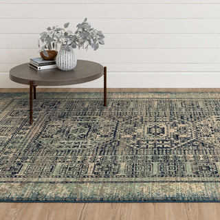 Karastan Estate Bleinhem Blue Area Rug Lifestyle Image