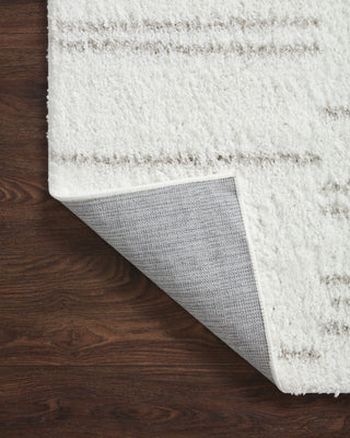 Loloi II Bliss Shag BLS-02 White/Grey Area Rug Backing Image