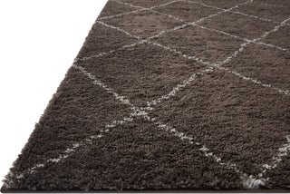 Loloi II Bliss Shag BLS-04 Bark/Grey Area Rug Corner Image