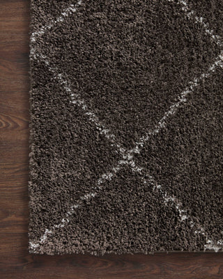 Loloi II Bliss Shag BLS-04 Bark/Grey Area Rug Corner Image