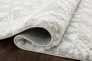 Loloi II Bliss Shag BLS-05 Grey/White Area Rug Pile Image