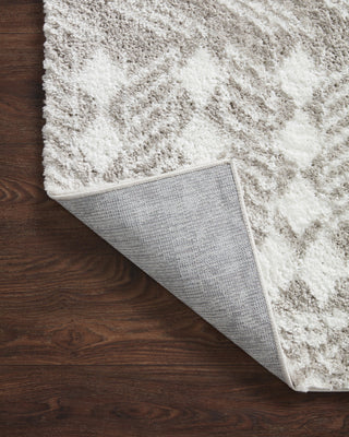 Loloi II Bliss Shag BLS-05 Grey/White Area Rug Backing Image