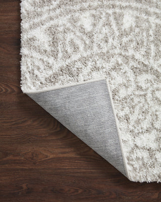 Loloi II Bliss Shag BLS-06 Grey/White Area Rug Backing Image