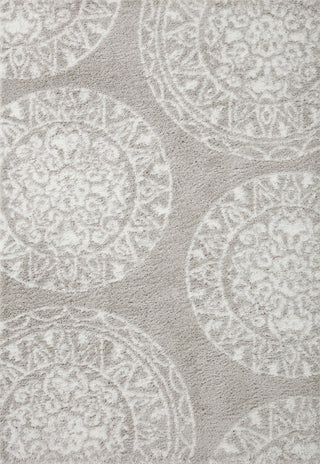 Loloi II Bliss Shag BLS-06 Grey/White Area Rug main image