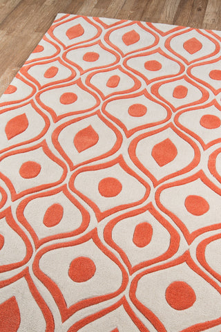 Momeni Bliss BS-09 Orange Area Rug Corner Shot Feature