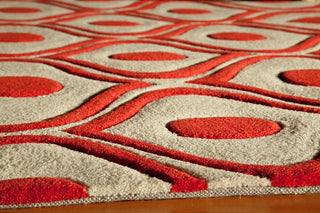 Momeni Bliss BS-09 Red Area Rug Corner Shot