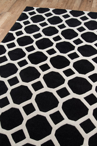 Momeni Bliss BS-11 Black Area Rug Corner Shot Feature