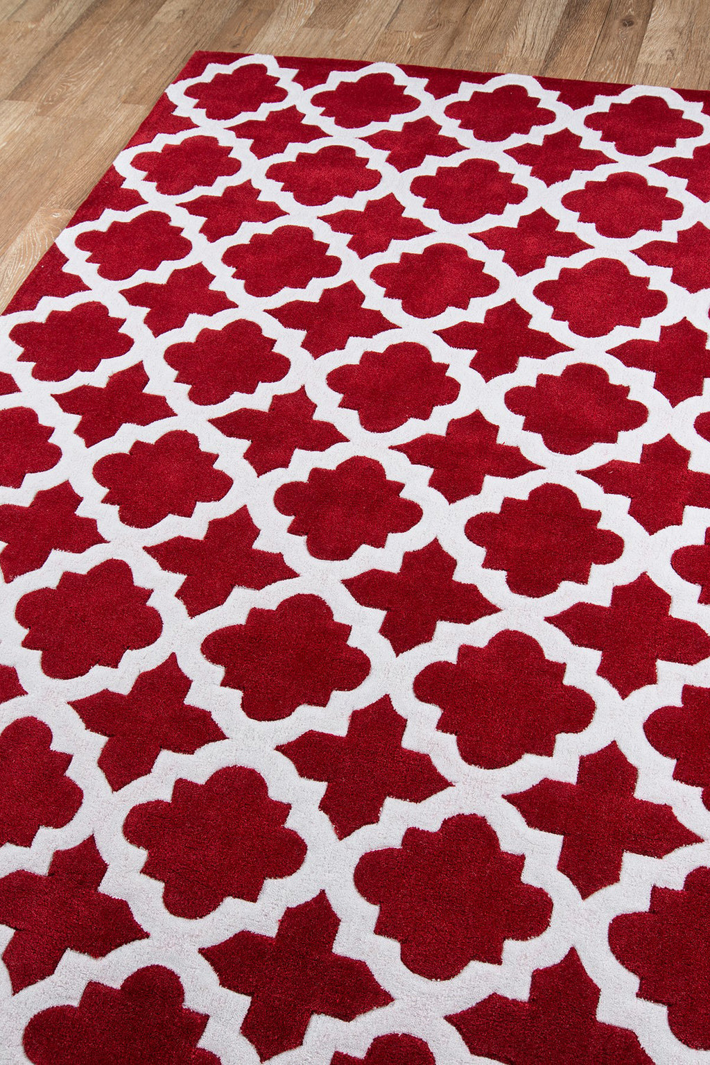Momeni Bliss BS-26 Red Area Rug Corner Shot Feature