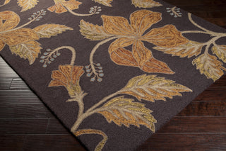 Surya Blooming BLM-7001 Chocolate Hand Tufted Area Rug 5x8 Corner