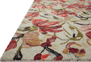 Loloi Belladonna BLM-01 Ivory/Raspberry Area Rug Corner Image