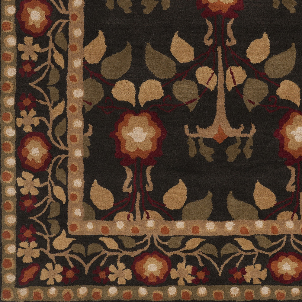 Surya Bungalo BNG-5019 Black Hand Tufted Area Rug Sample Swatch