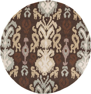 Surya Brentwood BNT-7673 Chocolate Area Rug 6' Round