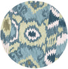 Surya Brentwood BNT-7678 Teal Hand Hooked Area Rug 3' Round