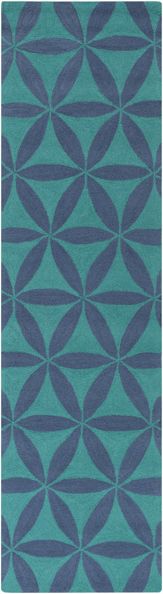 Surya Brentwood BNT-7695 Teal Area Rug 2'3'' x 8' Runner